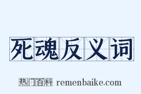 死魂反义词是什么意思的图片